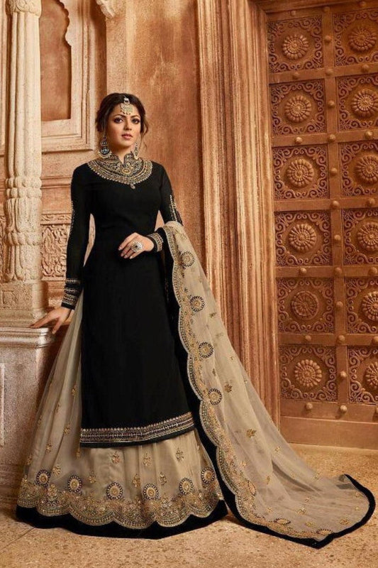 Georgette Black salwar skirt